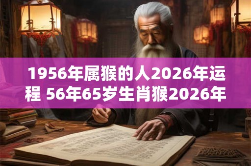 1956年属猴的人2026年运程 56年65岁生肖猴2026年运势 1956年属猴的人2026年运程 56年65岁生肖猴2026年运势