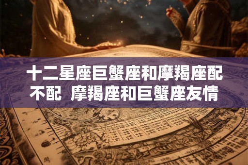 十二星座巨蟹座和摩羯座配不配  摩羯座和巨蟹座友情指数