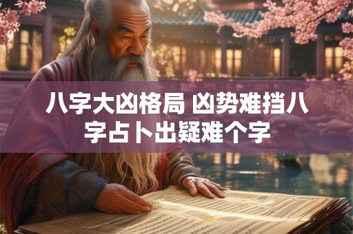 八字大凶格局 凶势难挡八字占卜出疑难个字