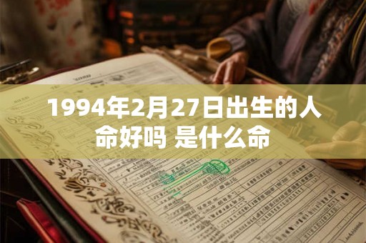 1994年2月27日出生的人命好吗 是什么命