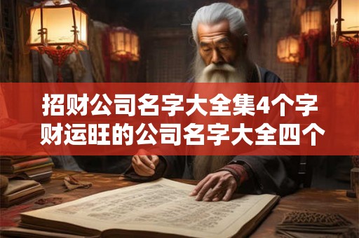 招财公司名字大全集4个字 财运旺的公司名字大全四个字