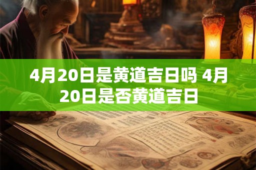 4月20日是黄道吉日吗 4月20日是否黄道吉日