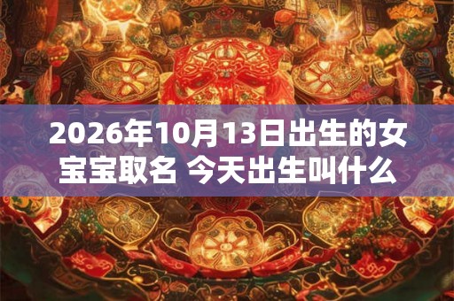 2026年10月13日出生的女宝宝取名 今天出生叫什么名字好 2026年10月13日出生的女宝宝取名 今天出生叫什么名字好