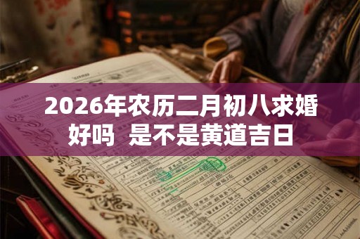 2026年农历二月初八求婚好吗 是不是黄道吉日 2026年农历二月初八求婚好吗 是不是黄道吉日