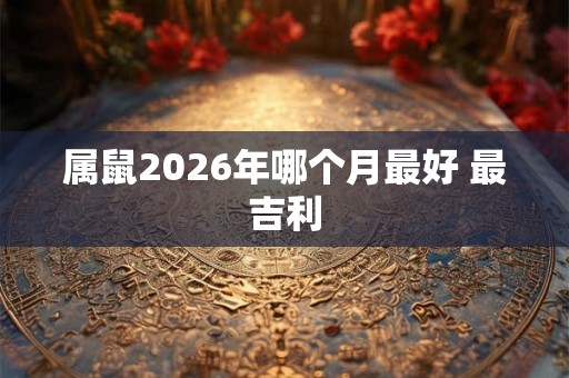 属鼠2026年哪个月最好 最吉利
