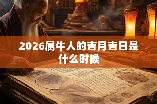 2026属牛人的吉月吉日是什么时候