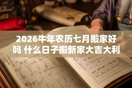 2026牛年农历七月搬家好吗 什么日子搬新家大吉大利