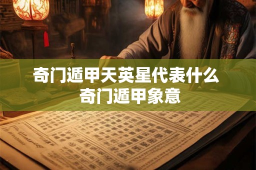 奇门遁甲天英星代表什么  奇门遁甲象意