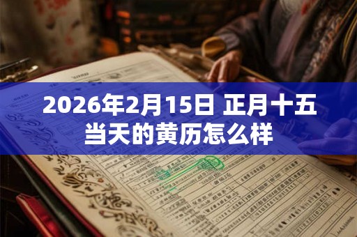2026年2月15日 正月十五当天的黄历怎么样