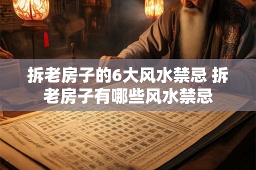 拆老房子的6大风水禁忌 拆老房子有哪些风水禁忌