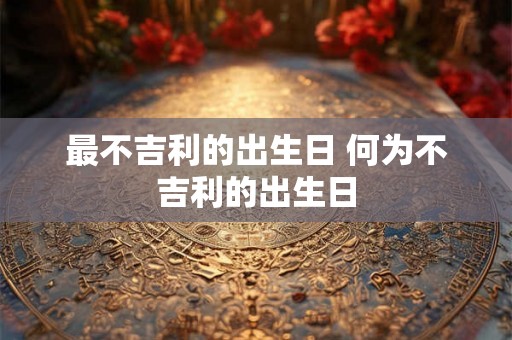 最不吉利的出生日 何为不吉利的出生日