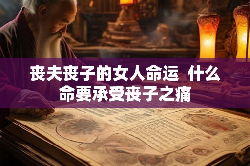 丧夫丧子的女人命运  什么命要承受丧子之痛