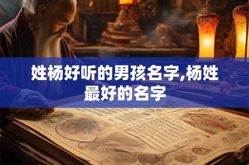 姓杨好听的男孩名字,杨姓最好的名字