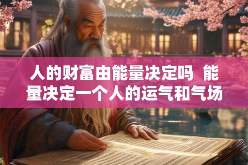 人的财富由能量决定吗  能量决定一个人的运气和气场