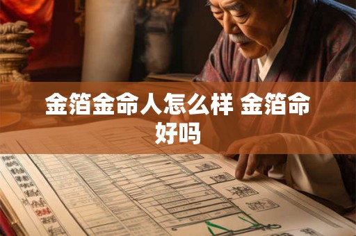 金箔金命人怎么样 金箔命好吗