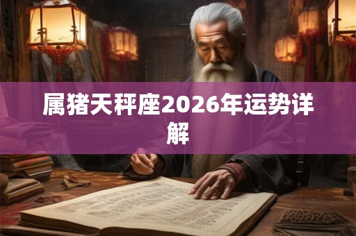 属猪天秤座2026年运势详解 属猪天秤座2026年运势详解