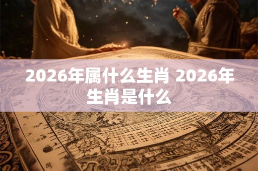2026年属什么生肖 2026年生肖是什么