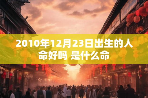 2010年12月23日出生的人命好吗 是什么命 2010年12月23日出生的人命好吗 是什么命