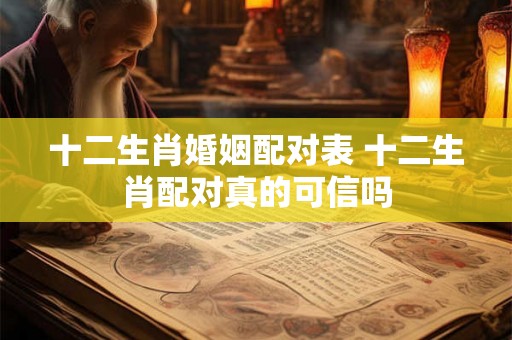 十二生肖婚姻配对表 十二生肖配对真的可信吗