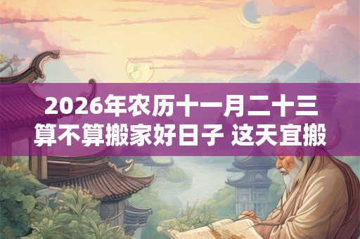2026年农历十一月二十三算不算搬家好日子 这天宜搬新家吗