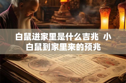 白鼠进家里是什么吉兆  小白鼠到家里来的预兆