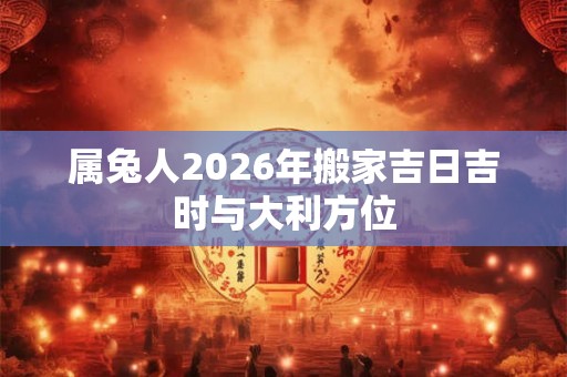 属兔人2026年搬家吉日吉时与大利方位