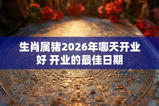 生肖属猪2026年哪天开业好 开业的最佳日期