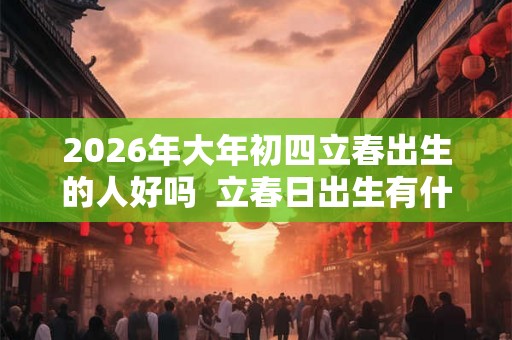 2026年大年初四立春出生的人好吗 立春日出生有什么说法 2026年大年初四立春出生的人好吗 立春日出生有什么说法