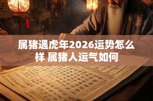 属猪遇虎年2026运势怎么样 属猪人运气如何 属猪遇虎年2026运势怎么样 属猪人运气如何