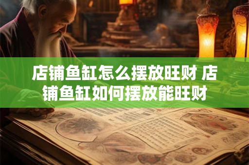 店铺鱼缸怎么摆放旺财 店铺鱼缸如何摆放能旺财