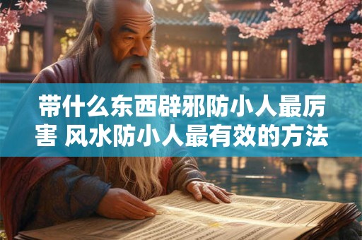 带什么东西辟邪防小人最厉害 风水防小人最有效的方法