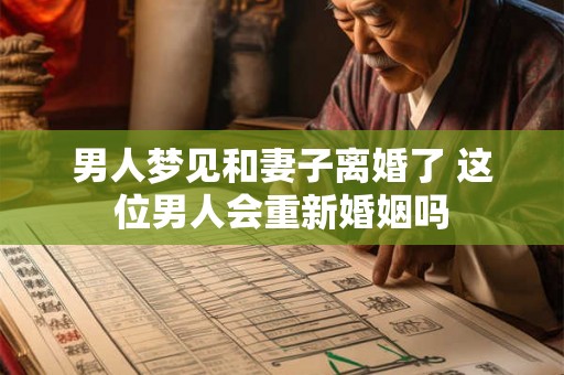 男人梦见和妻子离婚了 这位男人会重新婚姻吗