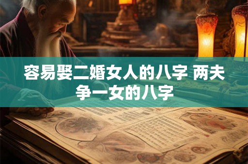 容易娶二婚女人的八字 两夫争一女的八字