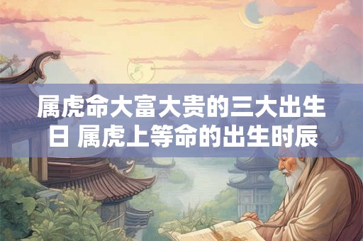 属虎命大富大贵的三大出生日 属虎上等命的出生时辰