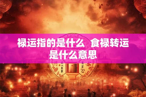 禄运指的是什么 食禄转运是什么意思 禄运指的是什么 食禄转运是什么意思