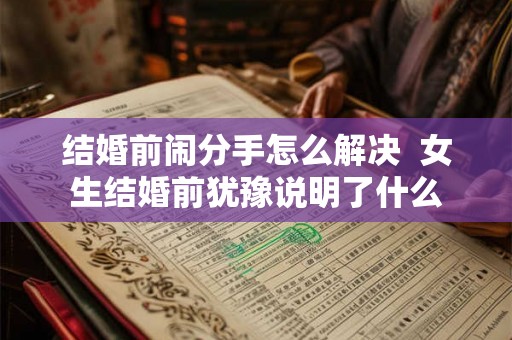 结婚前闹分手怎么解决  女生结婚前犹豫说明了什么