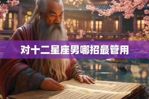 对十二星座男哪招最管用