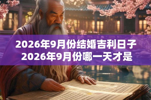 2026年9月份结婚吉利日子 2026年9月份哪一天才是结婚的吉日