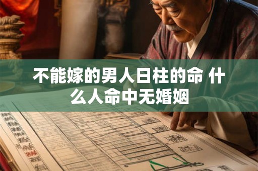 不能嫁的男人日柱的命 什么人命中无婚姻