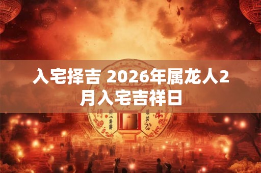 入宅择吉 2026年属龙人2月入宅吉祥日