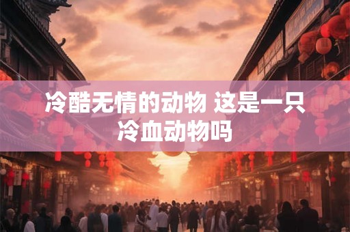 冷酷无情的动物 这是一只冷血动物吗