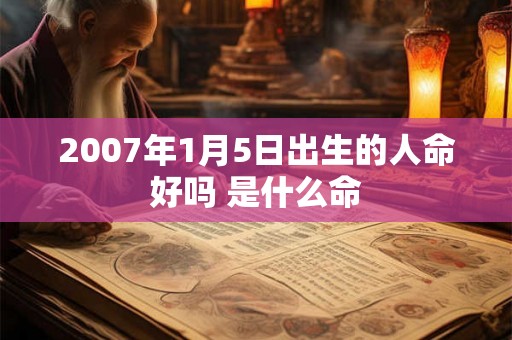 2007年1月5日出生的人命好吗 是什么命 2007年1月5日出生的人命好吗 是什么命