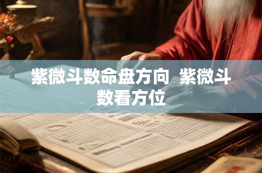 紫微斗数命盘方向  紫微斗数看方位