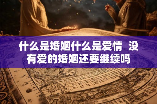 什么是婚姻什么是爱情  没有爱的婚姻还要继续吗