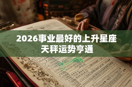 2026事业最好的上升星座 天秤运势亨通