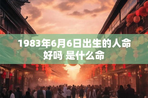 1983年6月6日出生的人命好吗 是什么命