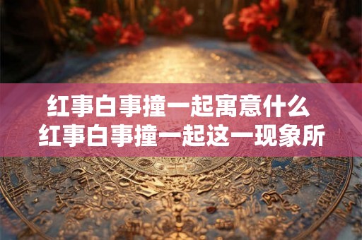 红事白事撞一起寓意什么 红事白事撞一起这一现象所蕴含的意义是什么 红事白事撞一起寓意什么 红事白事撞一起这一现象所蕴含的意义是什么