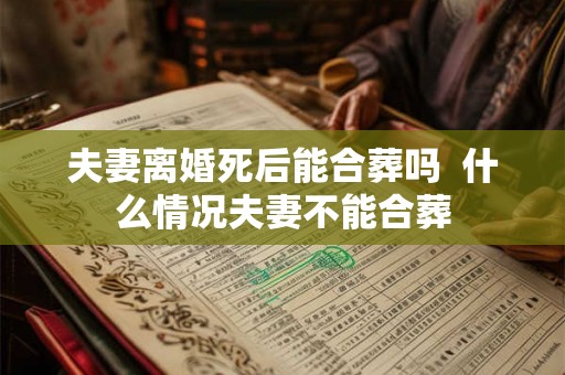 夫妻离婚死后能合葬吗  什么情况夫妻不能合葬