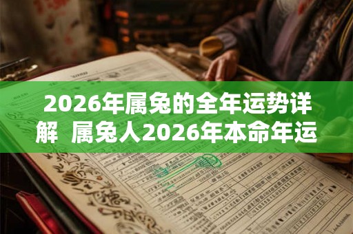2026年属兔的全年运势详解  属兔人2026年本命年运势