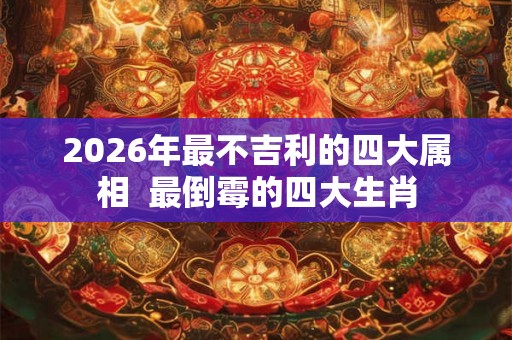 2026年最不吉利的四大属相 最倒霉的四大生肖 2026年最不吉利的四大属相 最倒霉的四大生肖